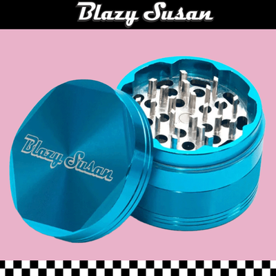 BLAZY SUSAN 4 PARTS ALUMINUM GRINDER 2.5" ASSORTED COLOR - 1CT