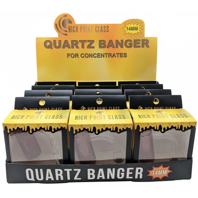 ELECTRO PLATED 14MM QUARTZ BANGERS - 12CT DISPLAY [FSD-0001]