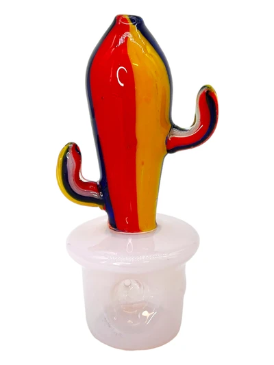 COLORED CACTUS HANDPIPE 5"