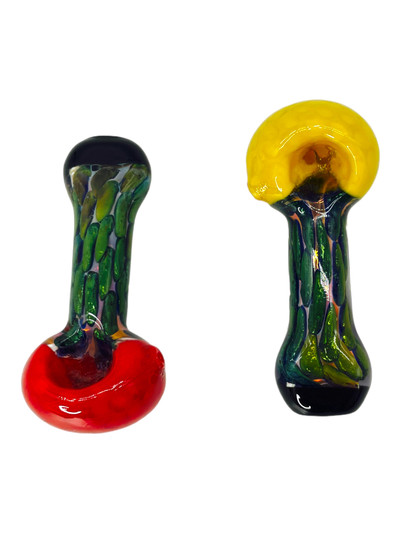GOLD FUMED HONEYCOMB HANDPIPE 3.5" - 5CT BAG
