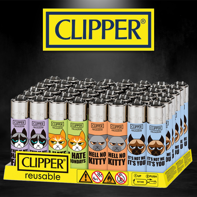 48CT. GRUMPY CATS CLIPPER LIGHTERS