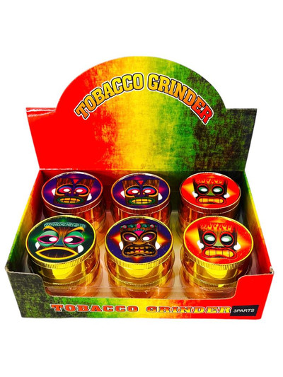 3 PART TIKI 1 ASSORTED METAL GRINDER 51MM - 12CT