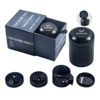 VIKING AXE 52MM 4 PARTS GRINDER WITH POCKET MIRROR - GV030-52OP