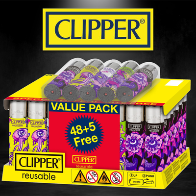 CLIPPER CLASSIC LARGE PRINTED PSYCHO ANIMALS - 48CT DISPLAY