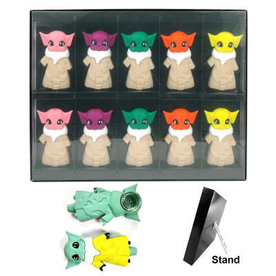 PREMIUM SILICONE HANDPIPES (CB07) - 10CT DISPLAY