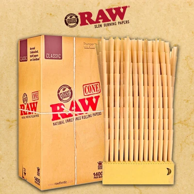 RAW CLASSIC BULK KING SIZE CONES 1400CT BOX