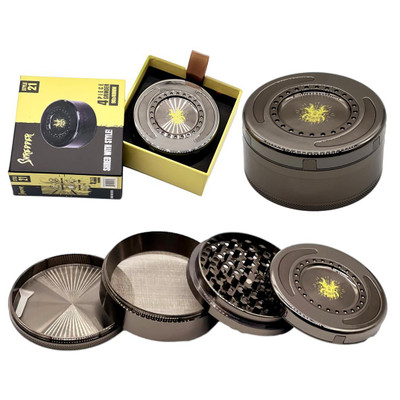SHREDDER 4 PIECE GRINDER 90MM (STYLE 21) - MIXED COLOR