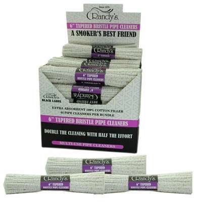  RANDY'S 6 INCH BRISTLE PIPE CLEANER DISPLAY - 48CT 