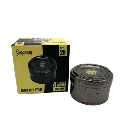 SHREDDER 4 PIECE GRINDER 63MM (STYLE 29) - MIXED COLOR