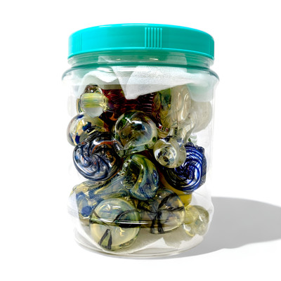 PUFF POTLUCK YOUR FAVORITE IN THE MIX JAR OF HANDPIPES 2.5' - 20CT