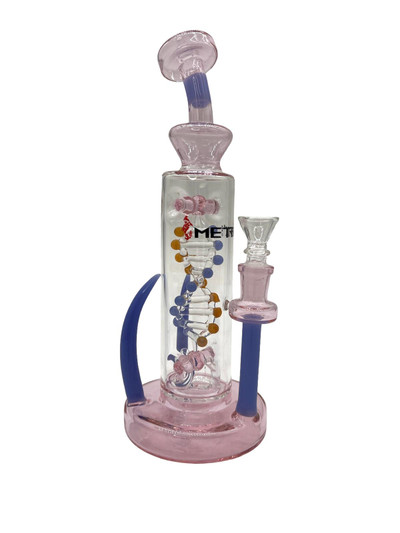 METRIX DNA SPINNING PERC WATERPIPE WITH A DONUT MOUTHPIECE 10"