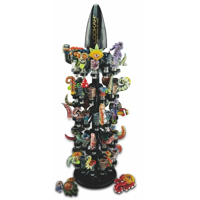 LOOKAH FANCY GLASS BOWL DISPLAY - (DESIGN A) - 48CT