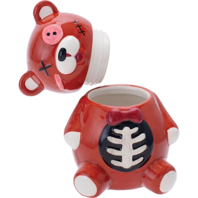 ZOMBIE SCARE BEAR STORAGE JAR 4.5"