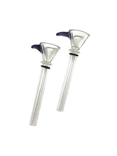 GLASS FUNNEL SLIDE WITH COLOR HANDLE 3.5" - BAG OF 10CT