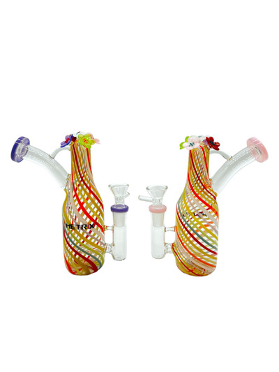 METRIX FLOWER BOTTLE WATERPIPE ASSORTED COLOR 6"