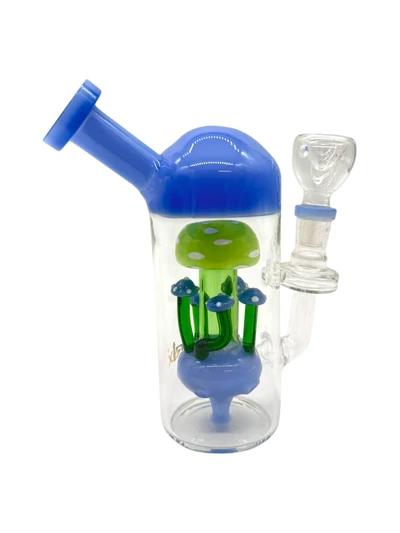 METRIX MUSHROOM PERC WATERPIPE ASSORTED COLOR 6"