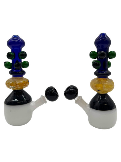 METRIX 3 TIRES FRITS WATERPIPE ASSORTED COLOR 7.5"