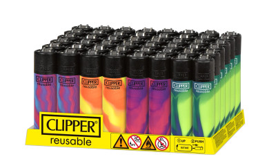 CLIPPER LIGHTERS PAINTED NEBULA - DISPLAY OF 48