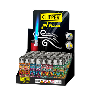 CLIPPER LIGHTERS JET SHINY BEETLE - DISPLAY OF 48