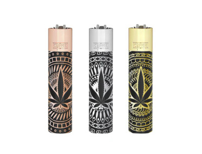 CLIPPER LIGHTERS CMP11 LEAVES PREMIUM - DISPLAY OF 12