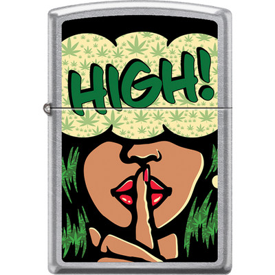 ZIPPO HIGH WOMAN WITH FINGER ON LIP LIGHTER