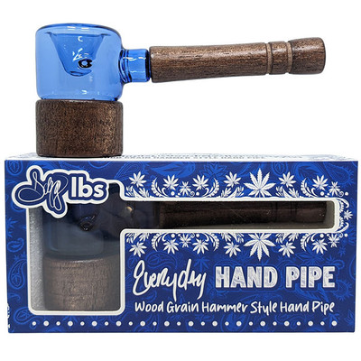DOGG LBS EVERYDAY 5" WOOD HANDLE GLASS SHERLOCK HAND PIPE