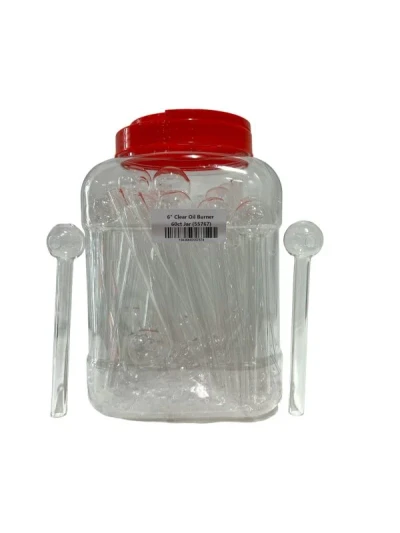 6" CLEAR OIL HANDPIPE - 60CT JAR
