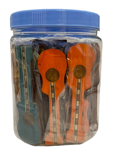 WOODEN GUITAR HANDPIPE 4" - JAR OF 20