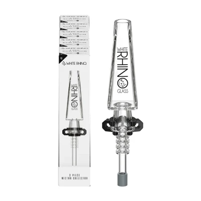 WHITE RHINO 2 PIECE V6 NECTAR COLLECTOR - DISPLAY OF 5