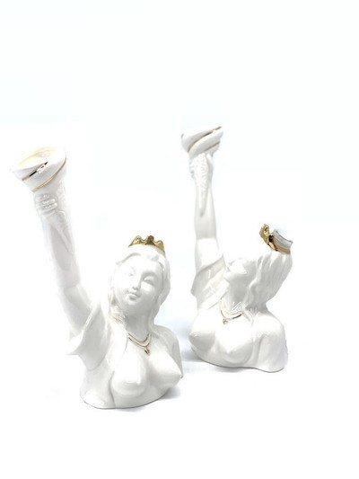 CERAMIC LADY WATERPIPE 9" (WP1662) 