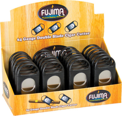  FUJIMA 64 GAUGE DOUBLE BLADE CIGAR CUTTER - 24CT 