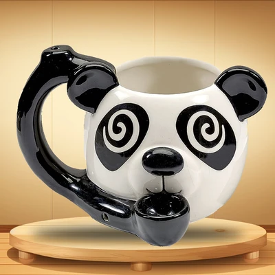 PANDA SHAPE MUG CERAMIC HANDPIPE - 1CT