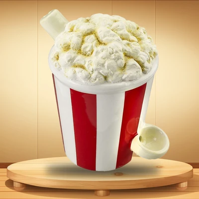 POPCORN SHAPE MUG CERAMIC HANDPIPE - 1CT