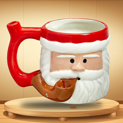 SANTA ROAST and TOAST MUG CERAMIC HANDPIPE - 1CT