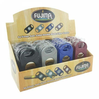  FUJIMA MIXED COLOR 64 CIGAR CUTTER - 24CT 