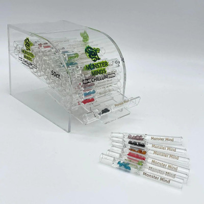 MONSTER MINDS - GLASS CHILLUM DISPLAY WITH DIAMONDS - 50CT
