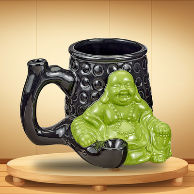 BUDDHA MUG CERAMIC HANDPIPE - 1CT