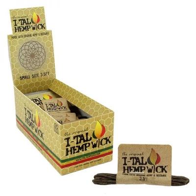  THE ORIGINAL I-TAL HEMP WICK 3.5FT BUNDLES - 50CT 