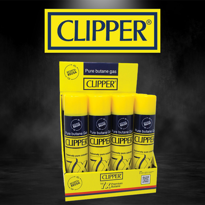 CLIPPER 7X PERMIUM BUTANE 300ML - 12CT DISPLAY