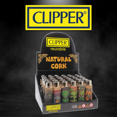 ALIEN LEAF CLIPPER CORK LIGHTER DISPLAY - 30CT