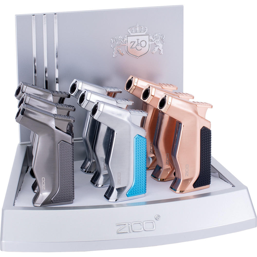 ZICO SINGLE TORCH FLAME LIGHTER DISPLAY - 9CT
