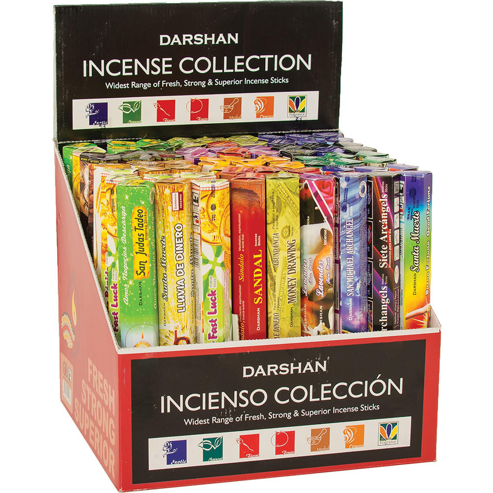 DARSHAN INCENSE STICKS DISPLAY 10 - 72CT IS6B