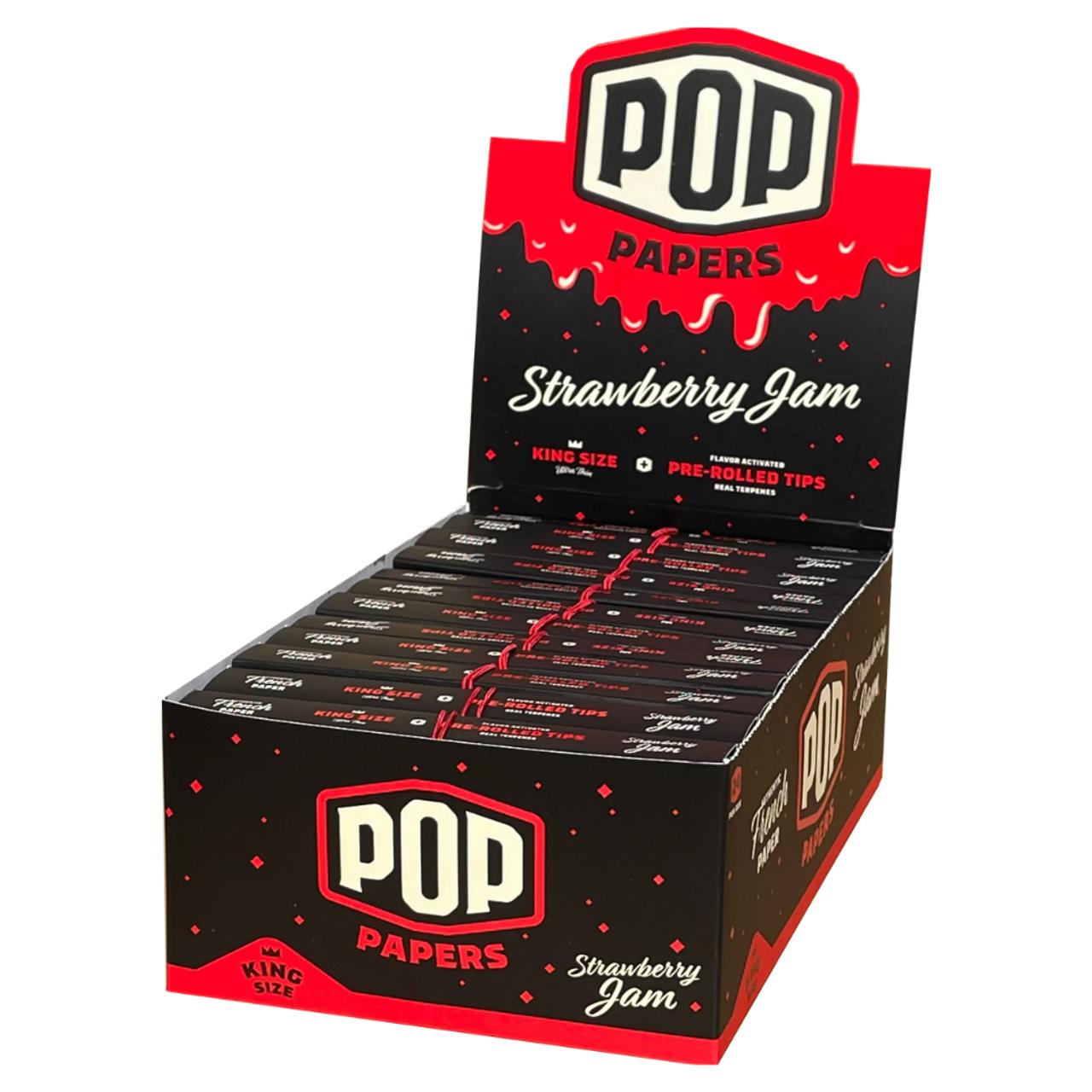 POP PAPERS 1 1/4 SIZE WITH FLAVORED TIPS - 24CT DISPLAY