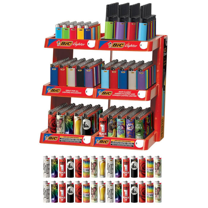 BIC 6 TIER POWERHOUSE LIGHTER DISPLAY - 320CT