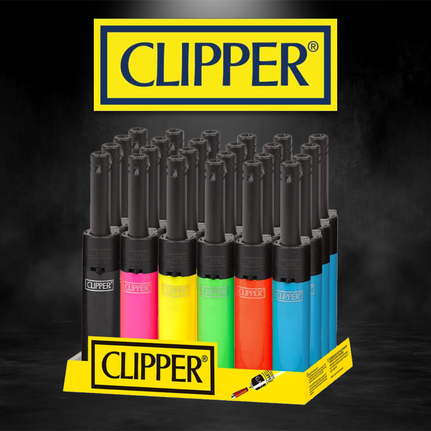 CLIPPER MINI TUBE SOLID FLUO ON BLACK - 24CT DISPLAY