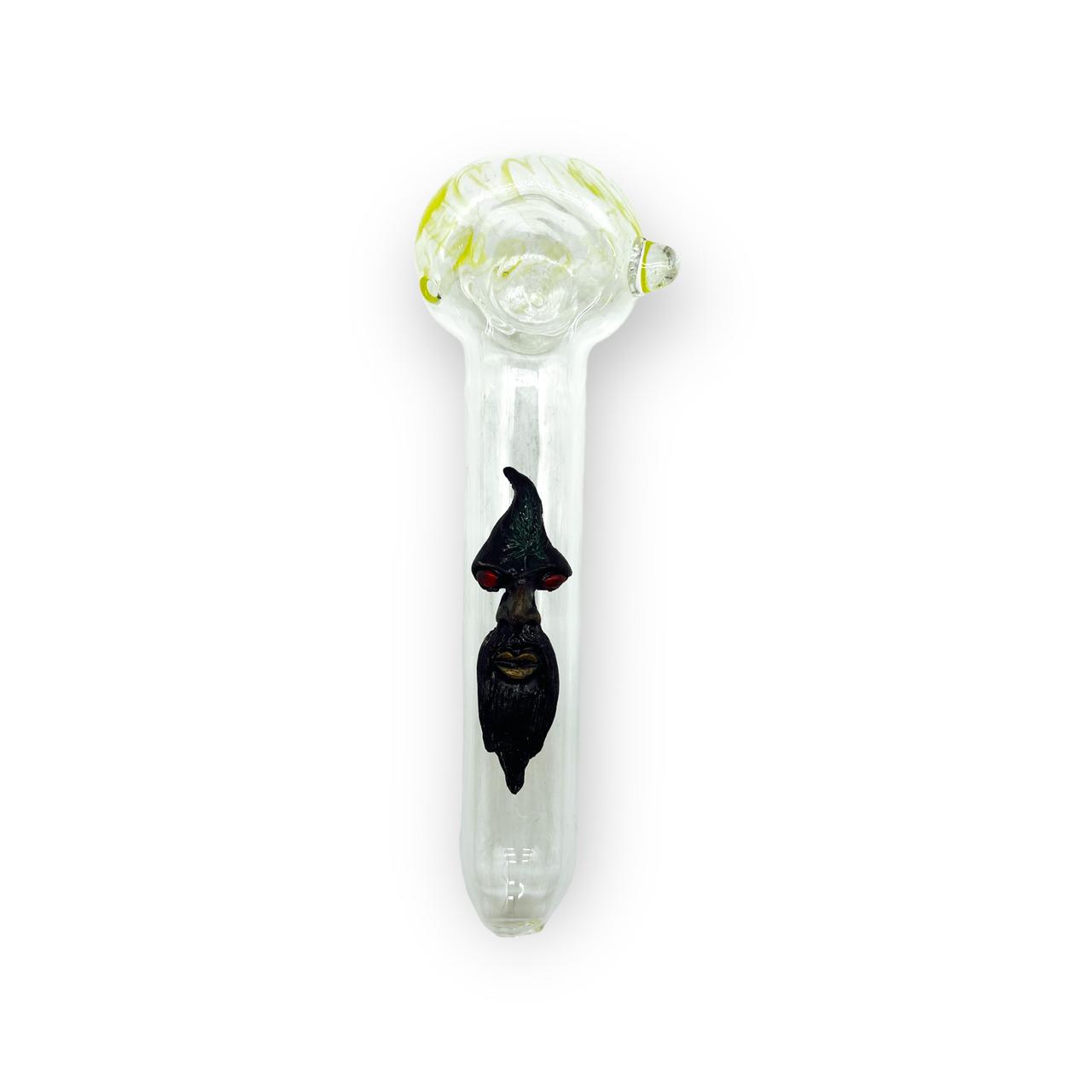 CLEAR GLASS WIZARD FACE 8 HANDPIPE HP100482