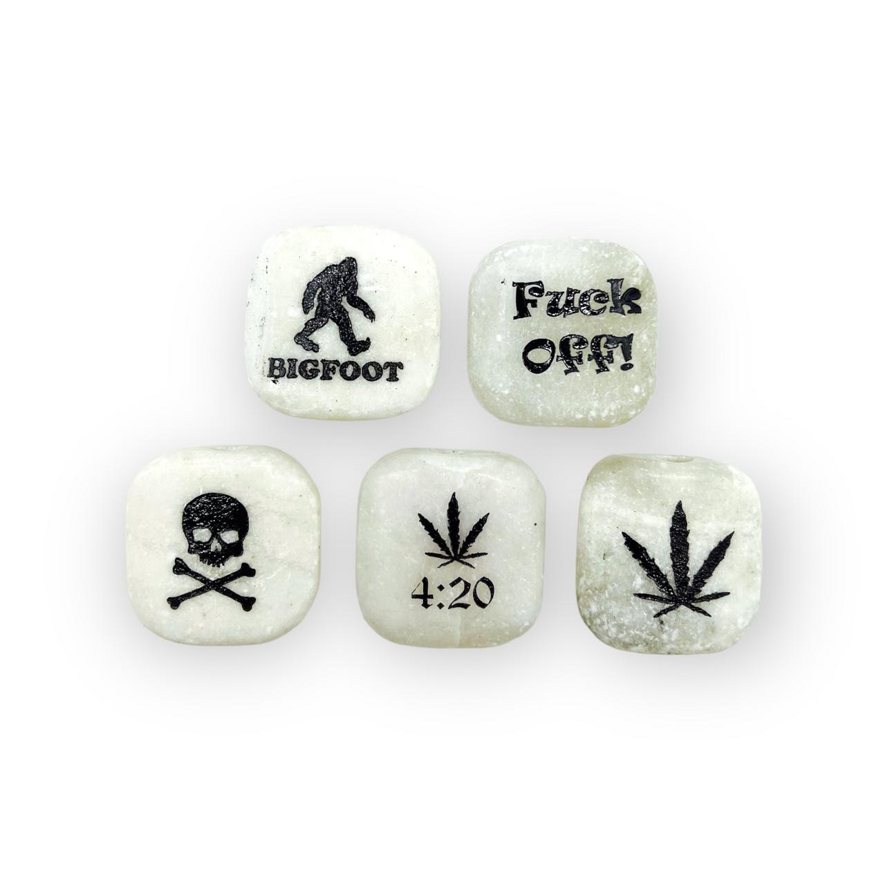 ONE HITTER HIT STONE ASSORTED DESIGN - 5CT BAG