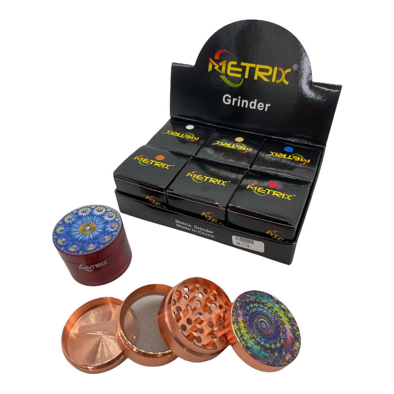  METRIX G-64 MIXED 50MM 4 LAYERS GRINDER - DISPLAY OF 6CT 