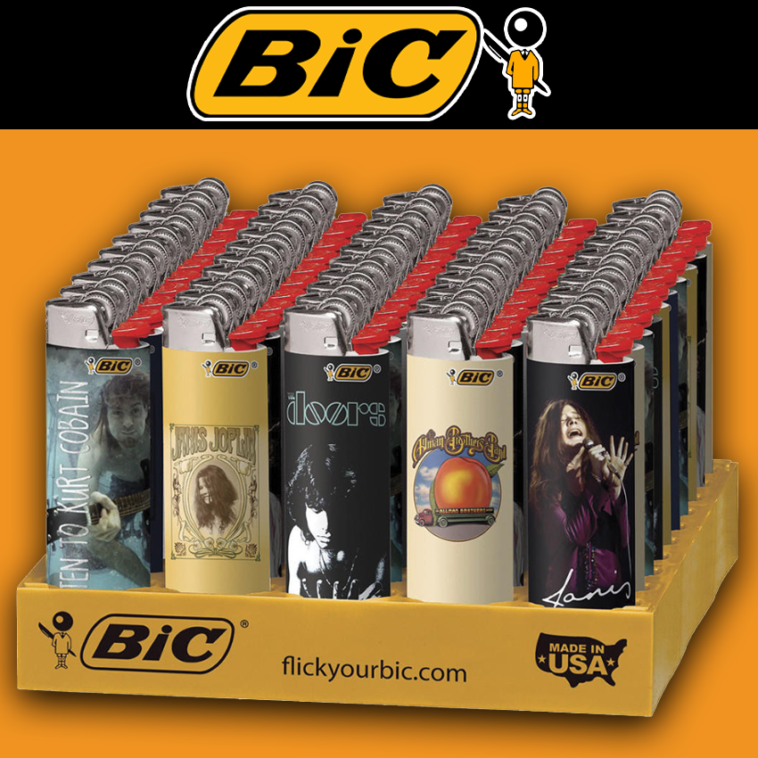 BIC MUSIC LEGENDS SERIES LIGHTERS - 50CT