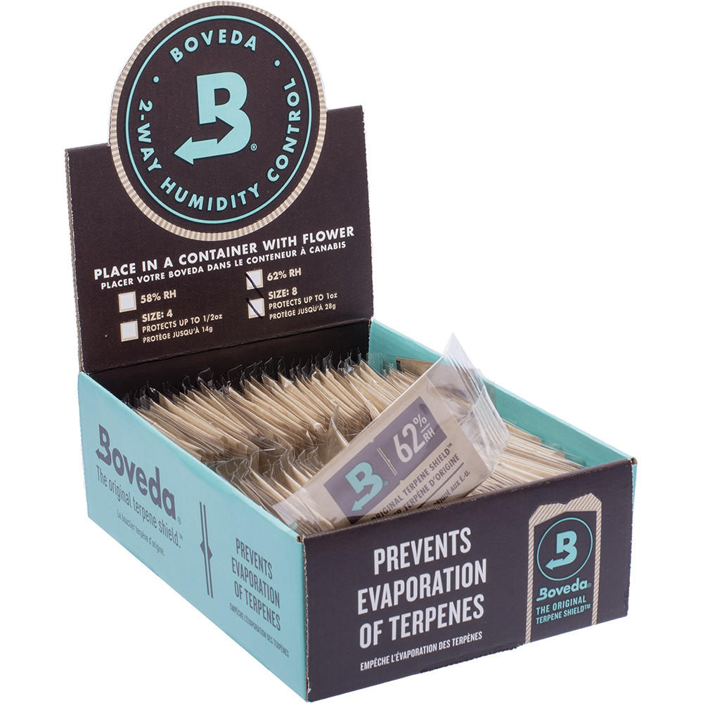  BOVEDA 8G 62% RH LEVELS - 100CT DISPLAY 